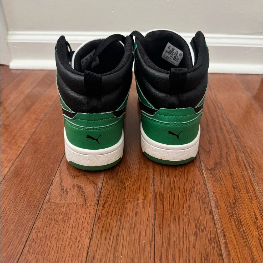 Puma Rebound - Black, Green, and White (Big Kid) - Picture 3 of 9